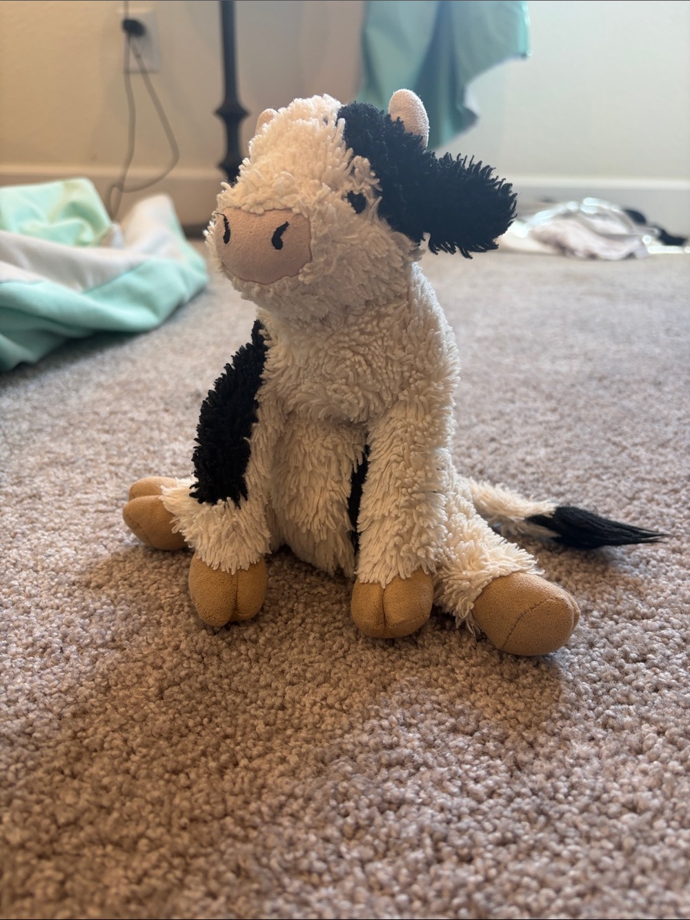 Jellycat Cream and Black Cow Plush